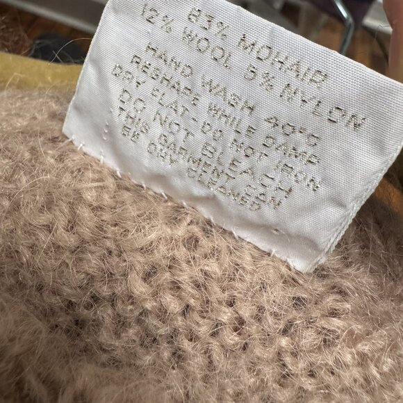 Vtg SELINA KNITWEAR Mohair Pastoral Farm Handmade Sweater England M susie lee - Picture 10 of 10